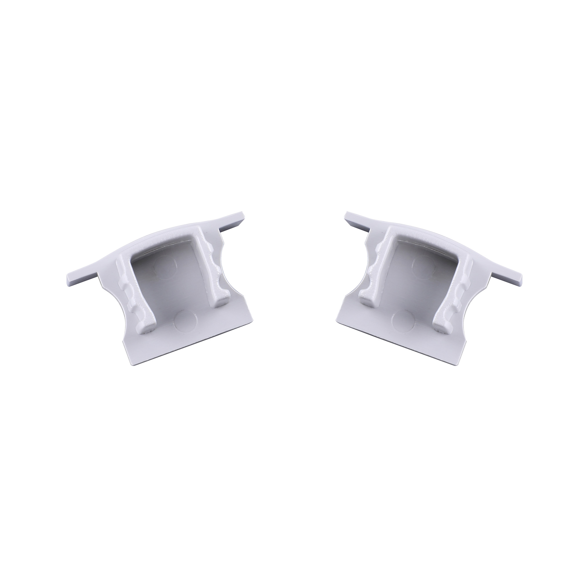 M7415  Tiras 17.3 x 15.3mm Grey Recessed Profile End Cap Without Hole (1pc) for M7409